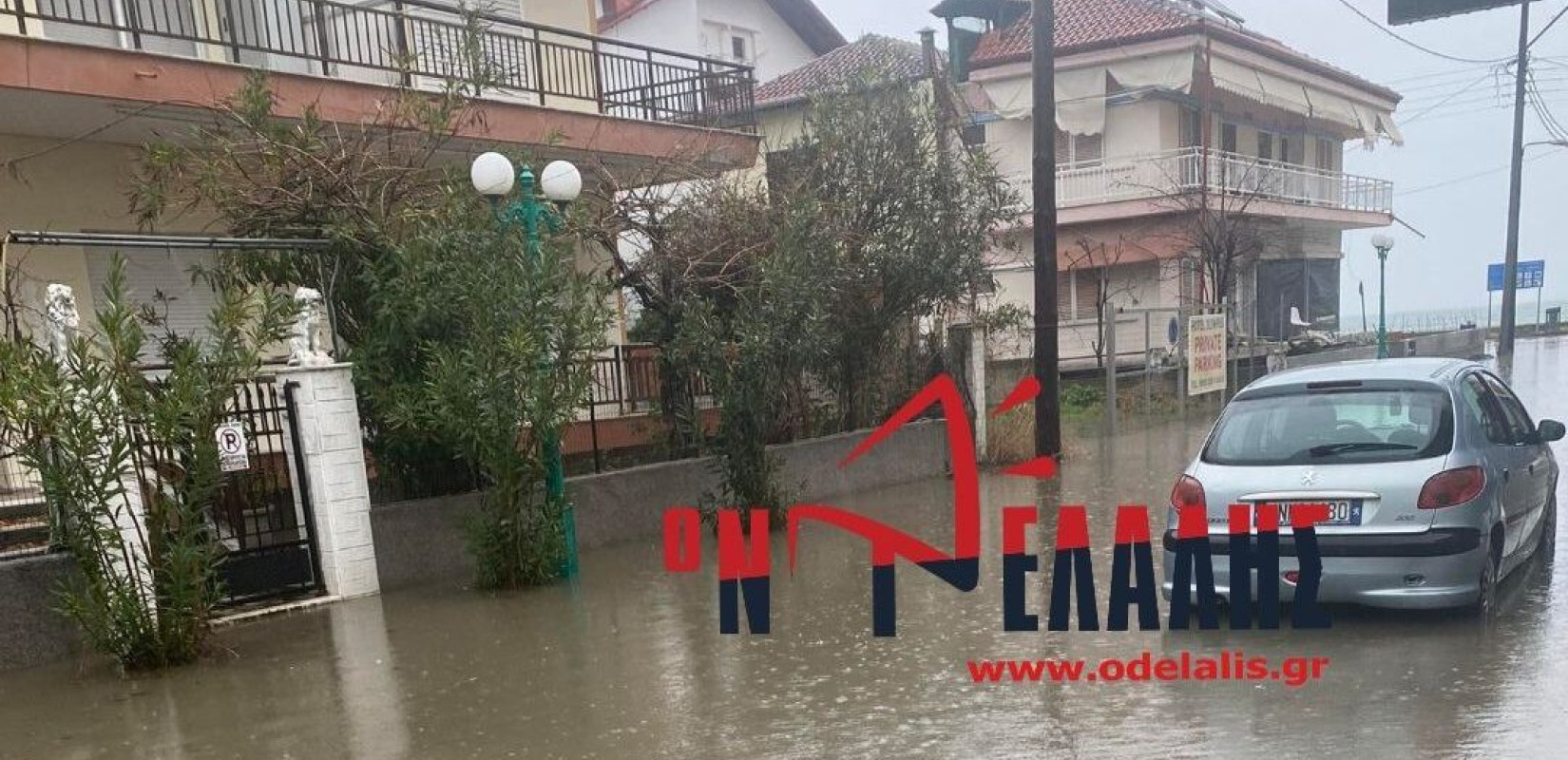 Πλημμύρισε η παραλία Κατερίνης (βίντεο, φωτ.)