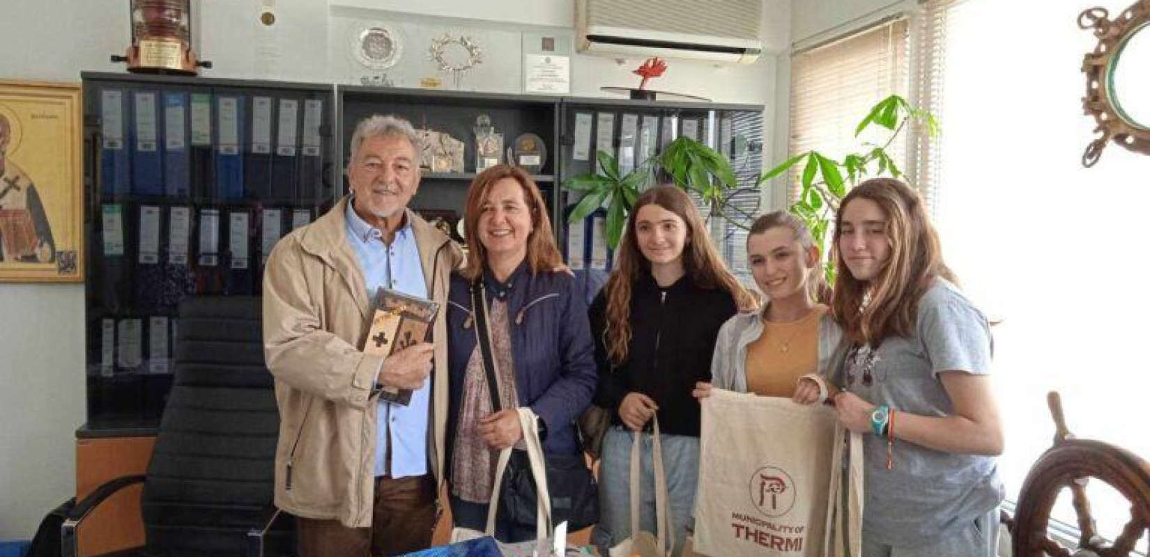 Επίσκεψη μαθητών και εκπαιδευτικών από ευρωπαϊκές χώρες στον δήμαρχο Θέρμης