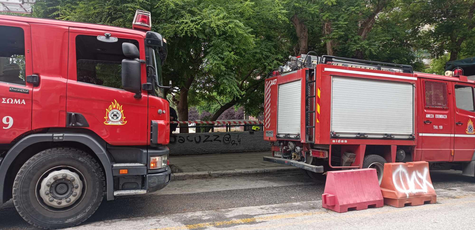 Θεσσαλονίκη: Έκρηξη στο κέντρο, δίπλα στη Ρωμαϊκή Αγορά (φωτ.)