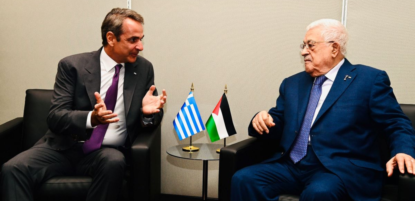 Τηλεφωνική επικοινωνία Μητσοτάκη με τον Πρόεδρο της Παλαιστινιακής Αρχής, Μαχμούντ Αμπάς