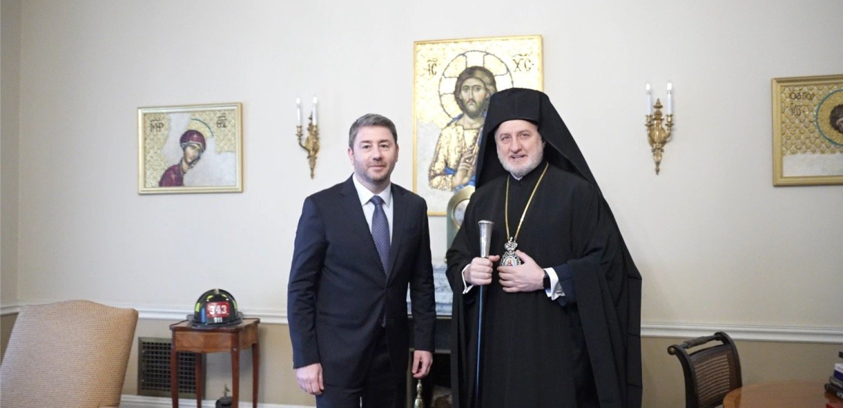 Νίκος Ανδρουλάκης προς Αρχιεπίσκοπο Αμερικής: «Σας συγχαίρω που θέσατε το ζήτημα της δίκαιης επίλυσης του κυπριακού στον νέο Πρόεδρο των ΗΠΑ»