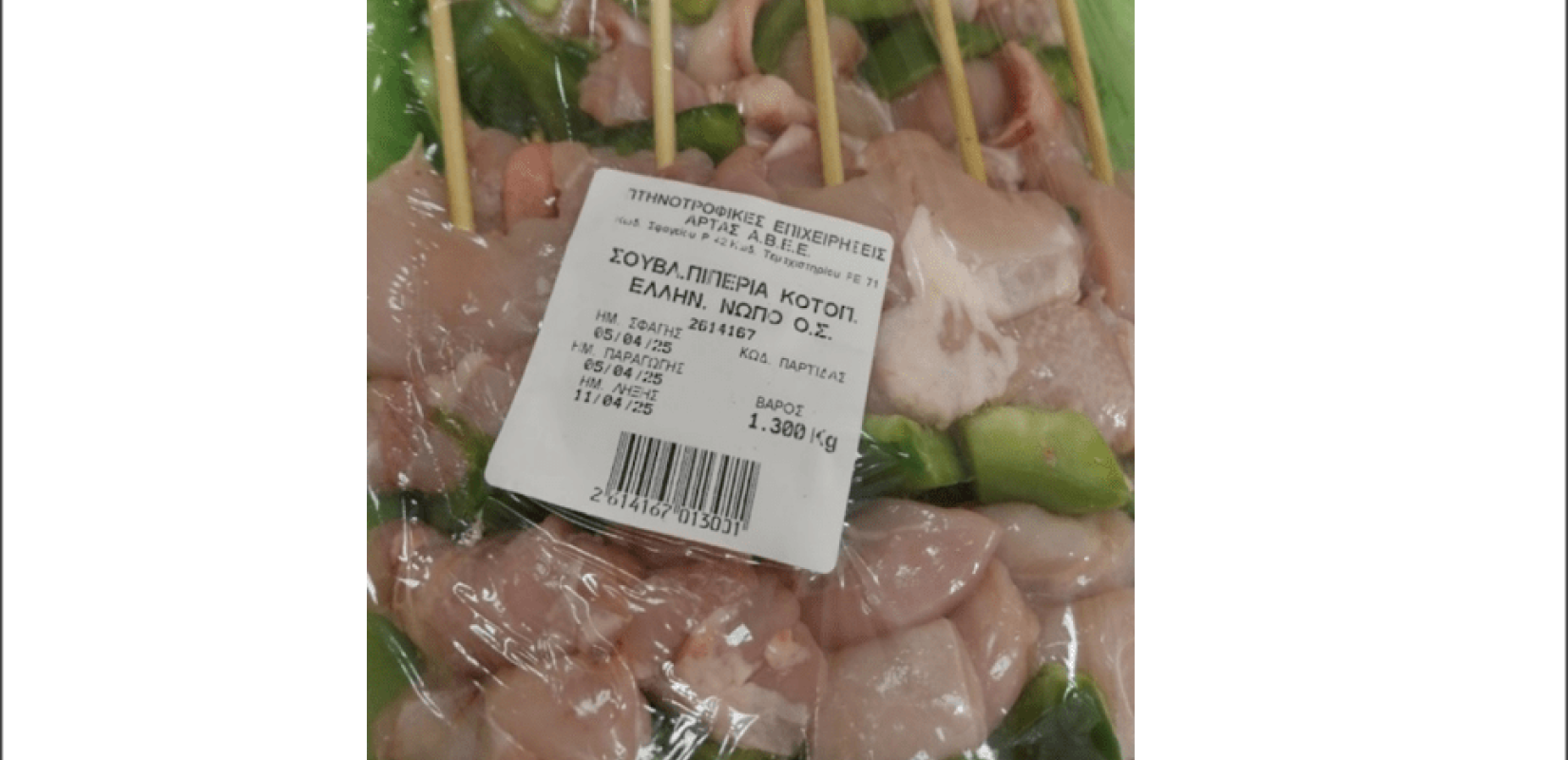 ΕΦΕΤ: Ανακαλούνται σουβλάκια κοτόπουλο λόγω σαλμονέλας