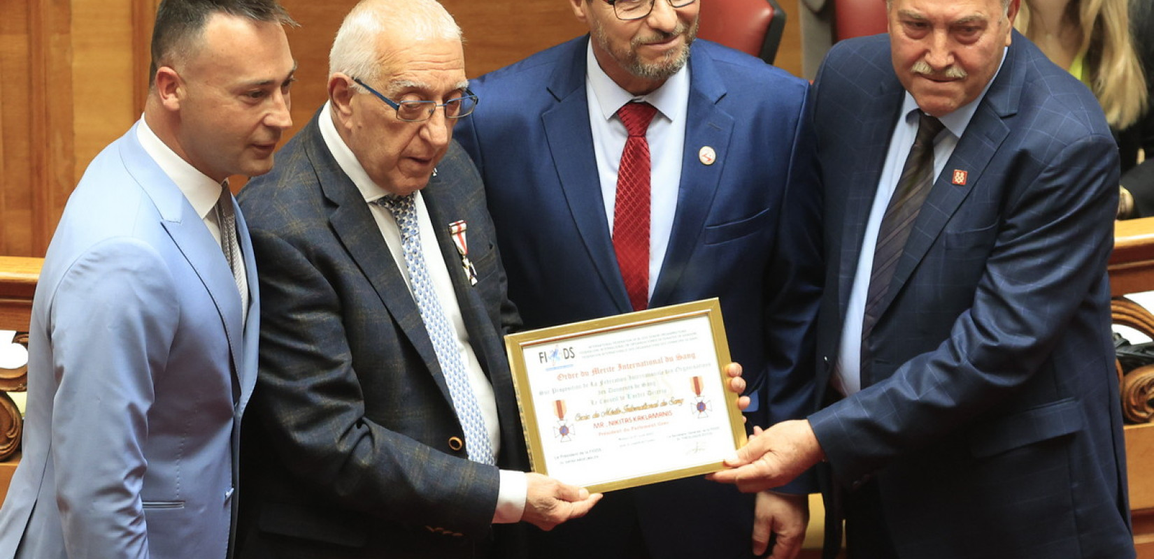 Η Βουλή τίμησε τους εθελοντές αιμοδότες για την προσφορά τους στη ζωή και στον άνθρωπο