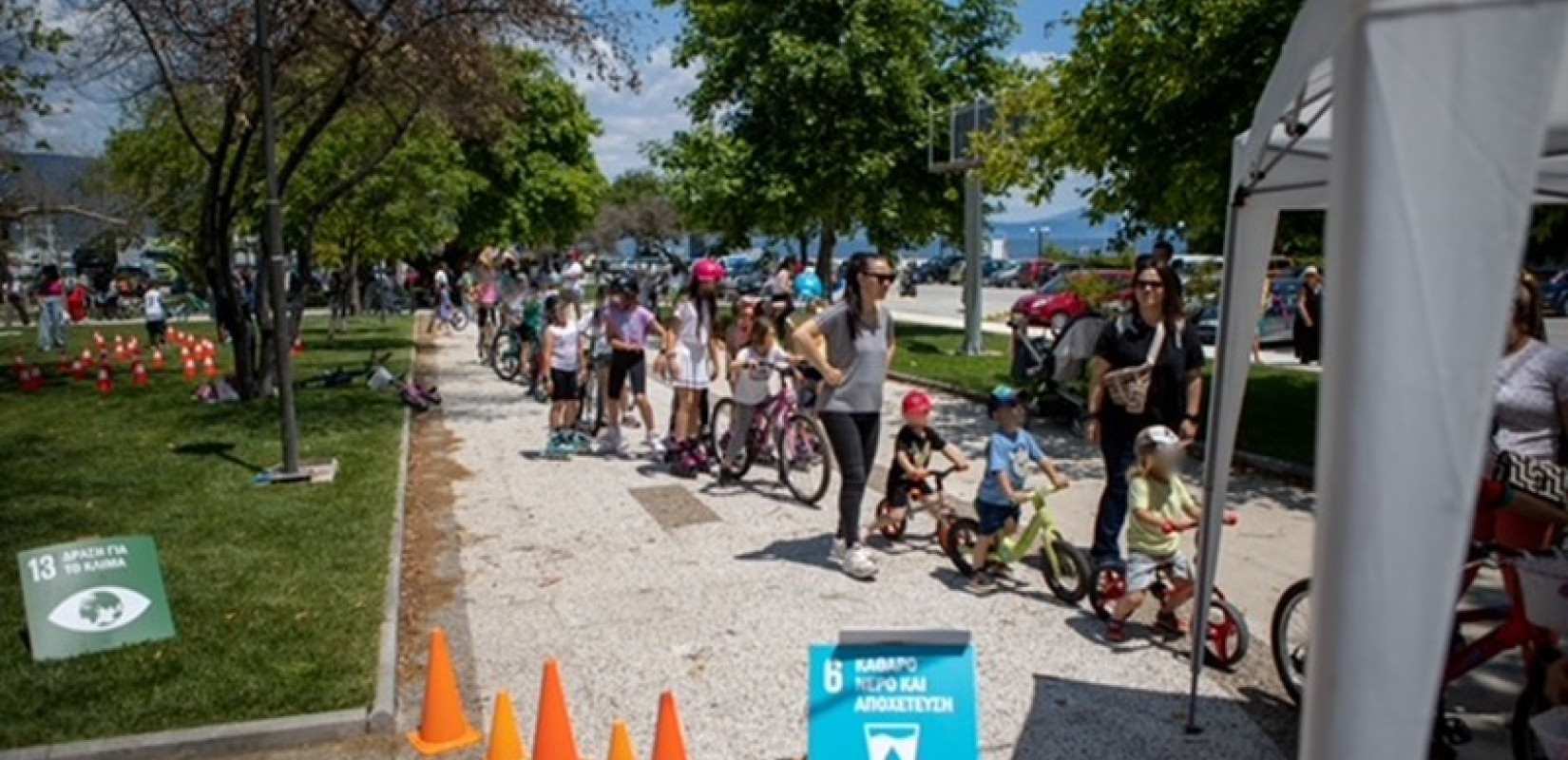Θεσσαλονίκη: Πλήθος κόσμου στο 1ο Φεστιβάλ Ποδηλάτου του Δήμου Βόλβης