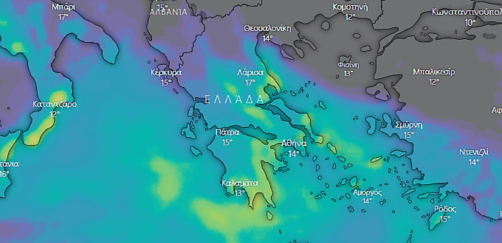 Ο καιρός της Παρασκευής 5 Απριλίου 2019