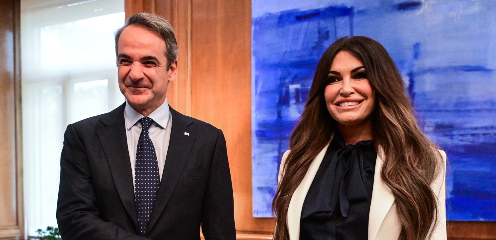 Δείπνο Κυρ. Μητσοτάκη προς τιμήν της Κίμπερλι Γκίλφοιλ για τα 250 χρόνια από την αμερικανική ανεξαρτησία