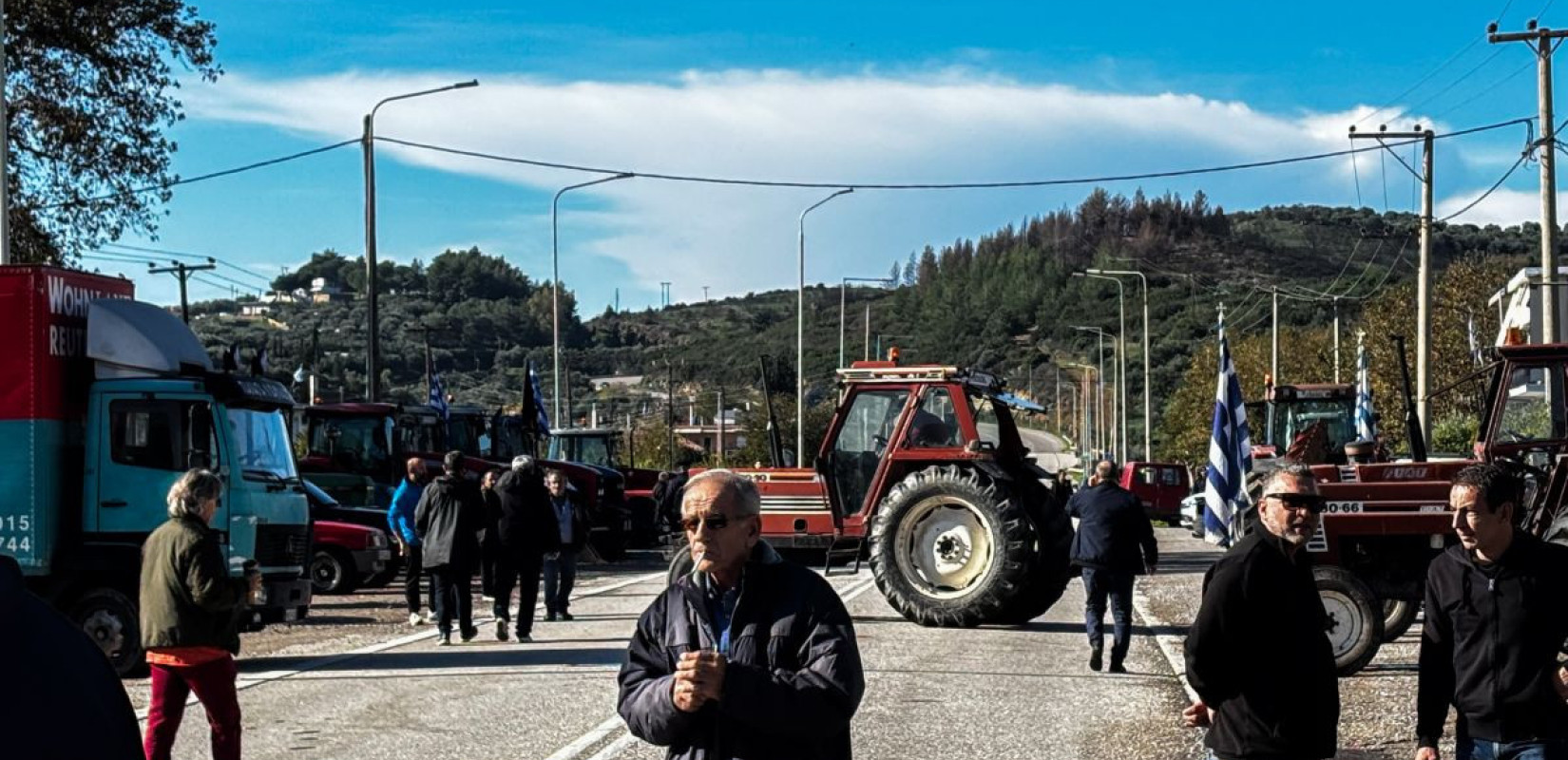 Εικόνα αρχείου από το μπλόκο της Αιτωλοακαρνανίας - Eurokinissi.gr