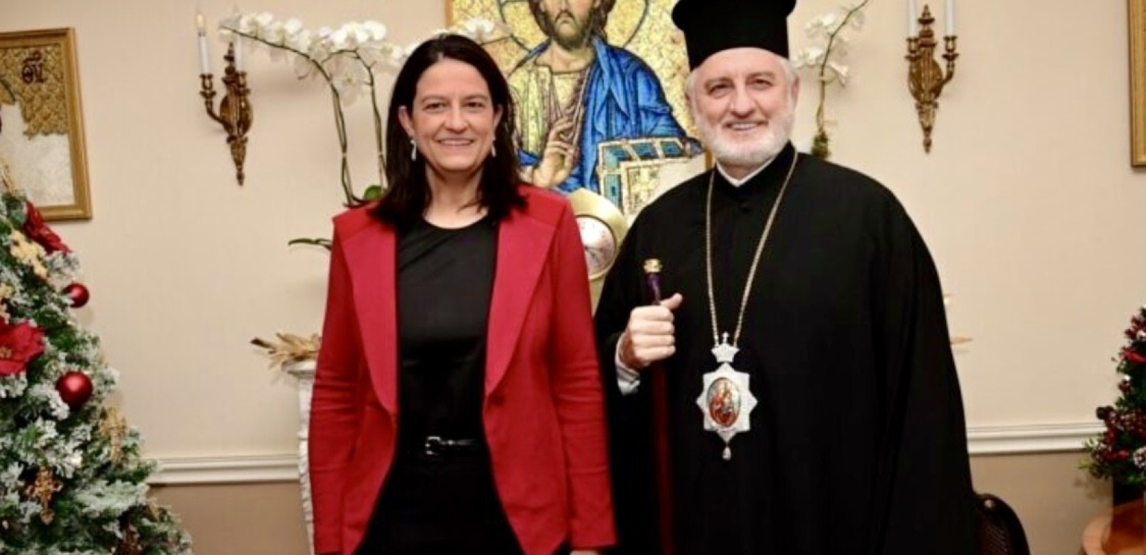 Συναντήθηκαν στις ΗΠΑ ο Αρχιεπίσκοπος Αμερικής Ελπιδοφόρος με την υπουργό Εργασίας Νίκη Κεραμέως