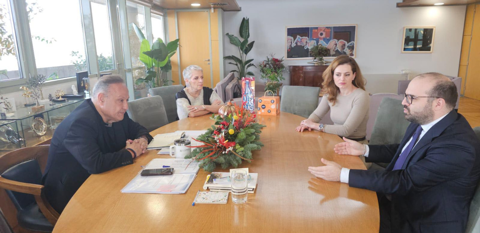 Σ. Αγγελούδης: Σε συνάντηση με τον νέο Διευθύνοντα Σύμβουλο της ΤΗΕΜΑ ΑΕ