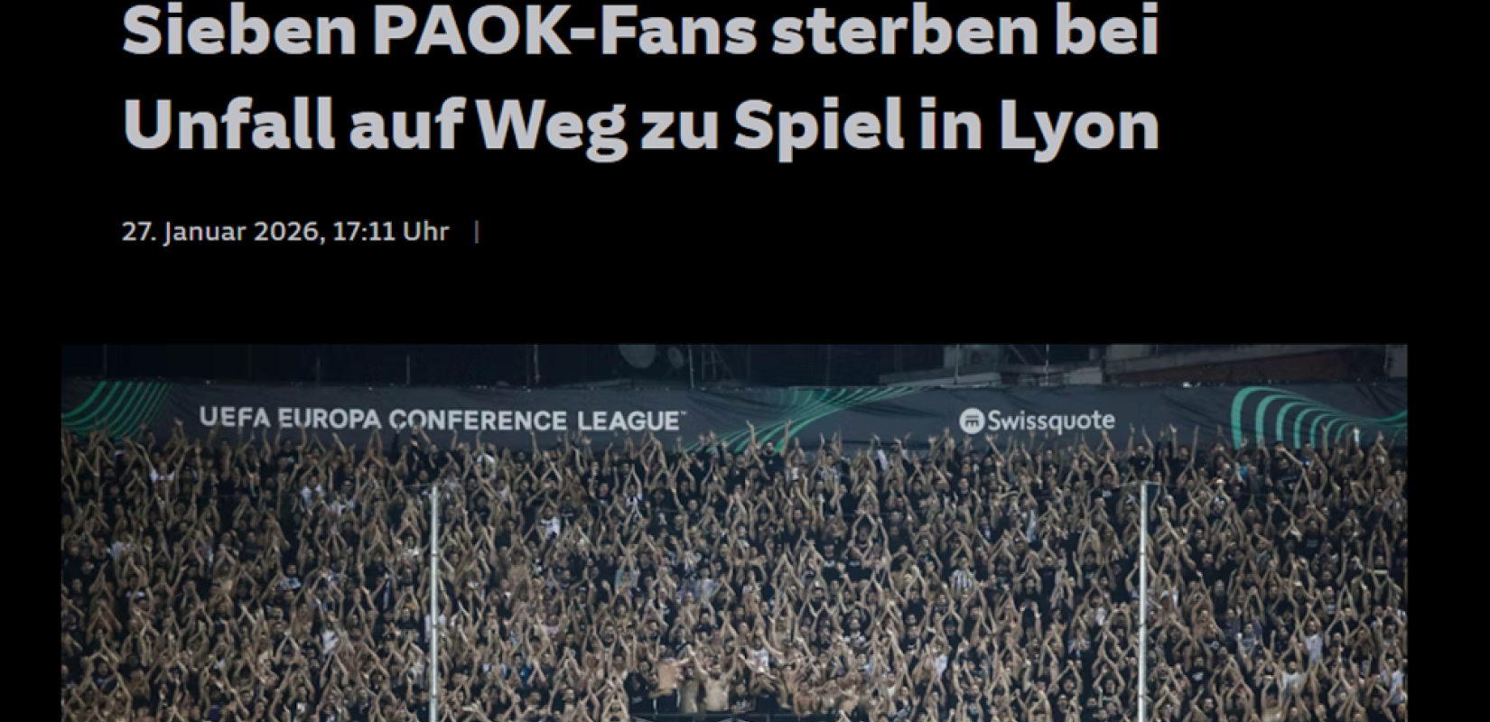 ΠΑΟΚ: Οι αναφορές του διεθνούς Τύπου στο τρομερό δυστύχημα
