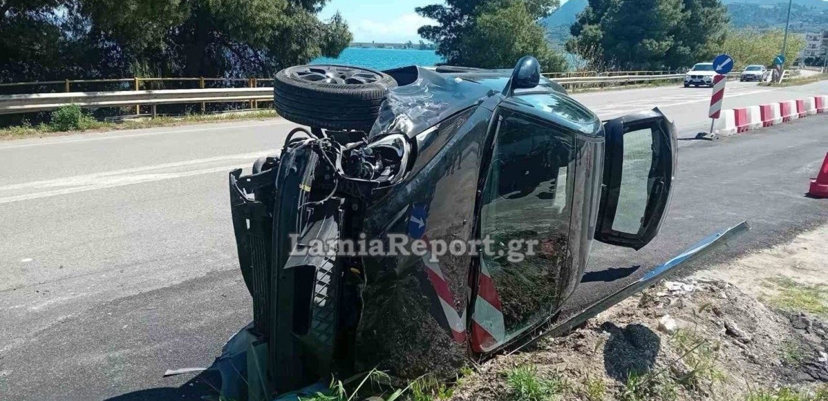 Τροχαίο στη Φθιώτιδα: Αυτοκίνητο τούμπαρε μετά από σύγκρουση με άλλο όχημα
