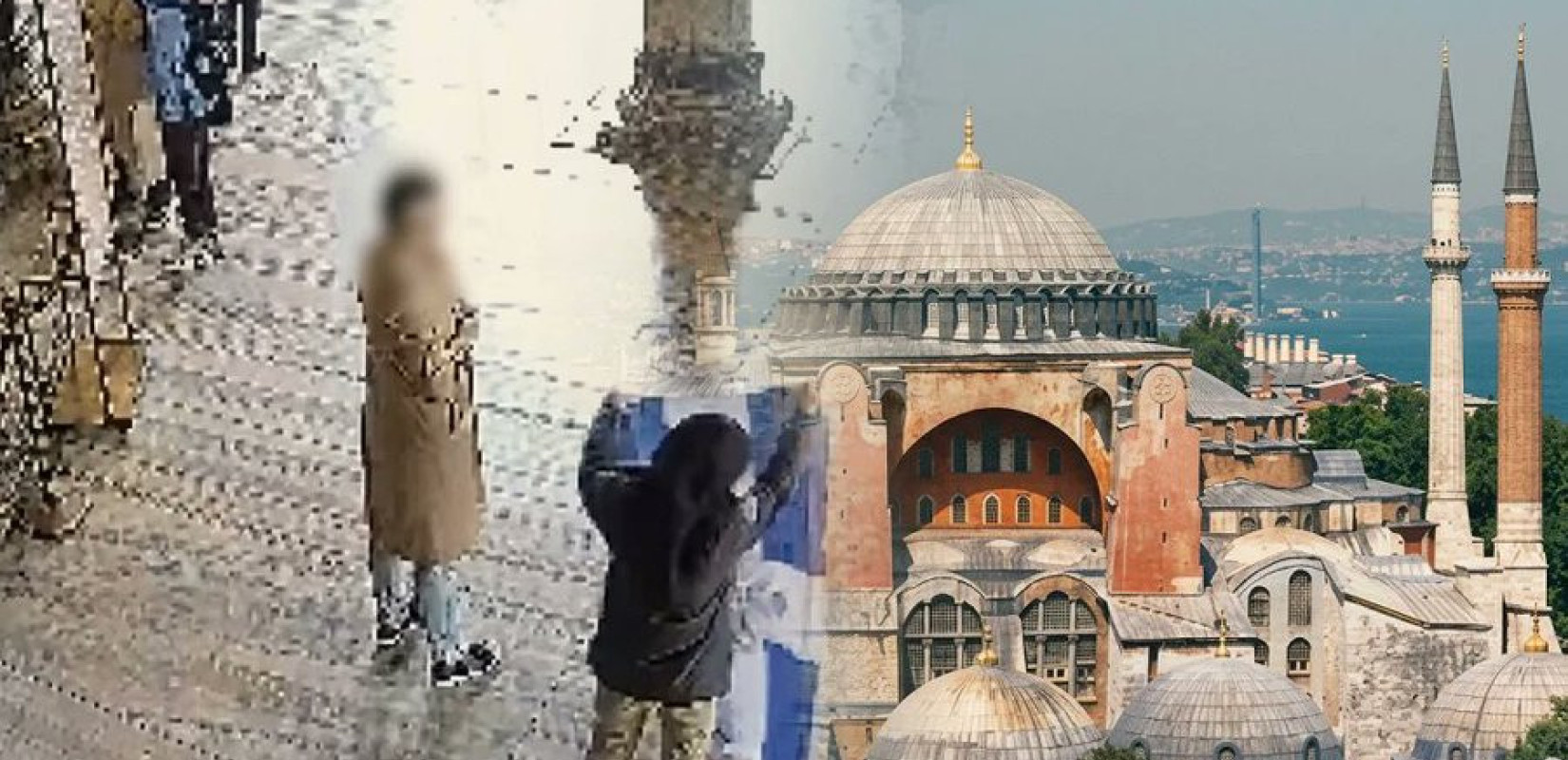 Συνελήφθησαν δύο Έλληνες τουρίστες στην Αγία Σοφία - Άνοιξαν ελληνική σημαία με βυζαντινό αετό (βίντεο)