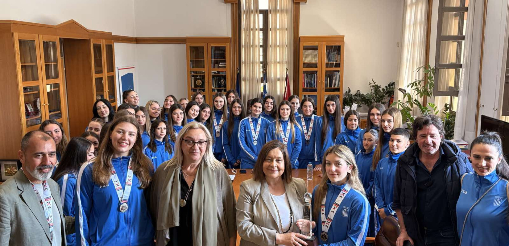 Καλαμαριά: Τις παγκόσμιες πρωταθλήτριες cheerleading υποδέχθηκε με υπερηφάνεια η δήμαρχος Χρ. Αράπογλου