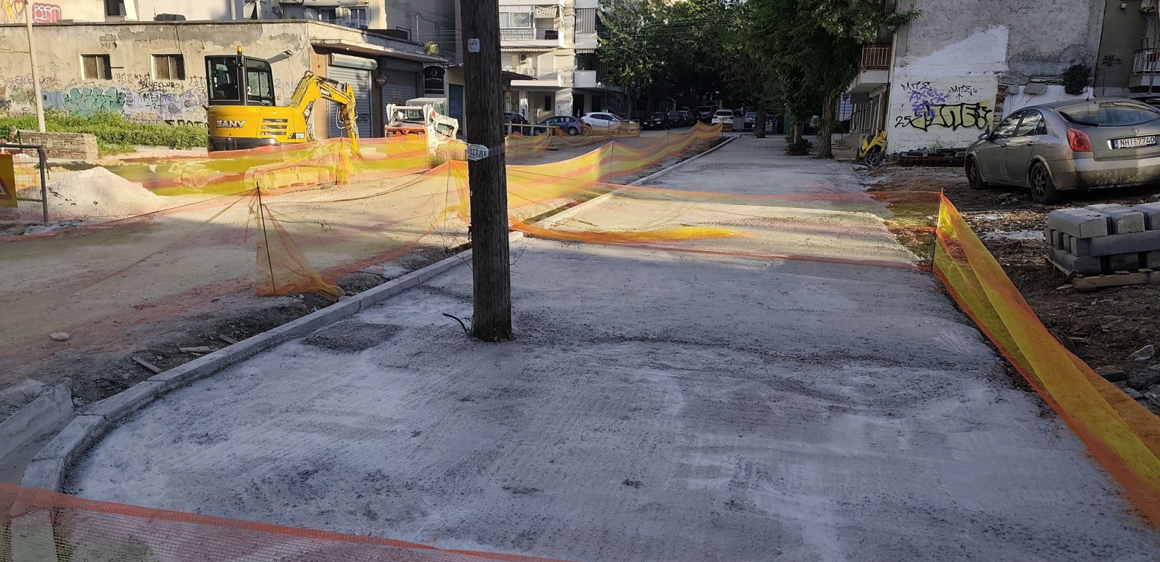 Θεσσαλονίκη: Σε αυτές τις οδούς συνεχίζεται η αποκατάσταση των πεζοδρομίων