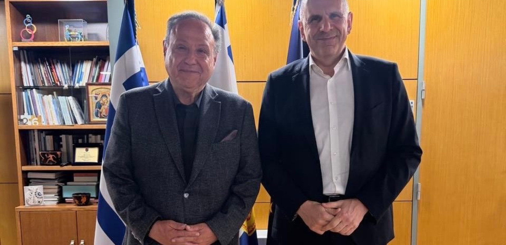 Θεσσαλονίκη: Συνάντηση Γεραπετρίτη με τον Στ. Αγγελούδη στο δημαρχείο της πόλης