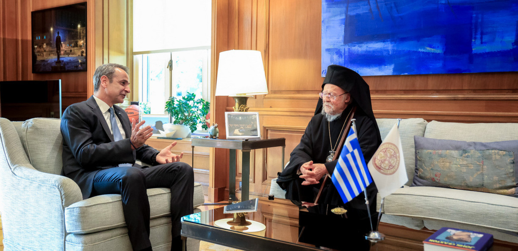 Συνάντηση Μητσοτάκη με τον Οικουμενικό Πατριάρχη κ. Βαρθολομαίο
