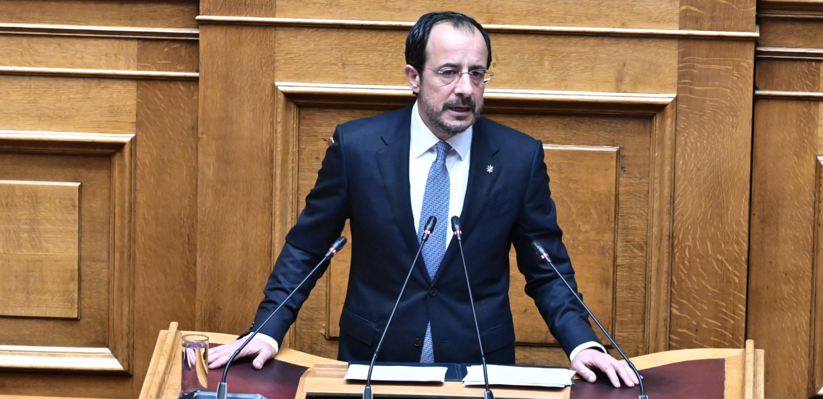 Ιστορική ομιλία Ν. Χριστοδουλίδη στη Βουλή: «Η Ελλάδα παραμένει ο πιο συνεπής, ανιδιοτελής και διαχρονικός σύμμαχος της Κύπρου»