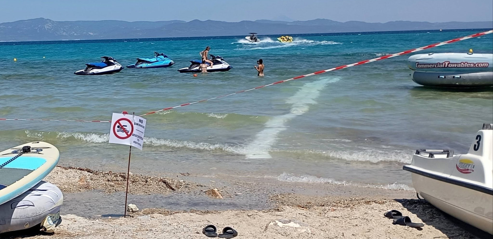 Χαλκιδική: Απαγόρευση κολύμβησης στο Πευκοχώρι μετά από θραύση αγωγού λυμάτων