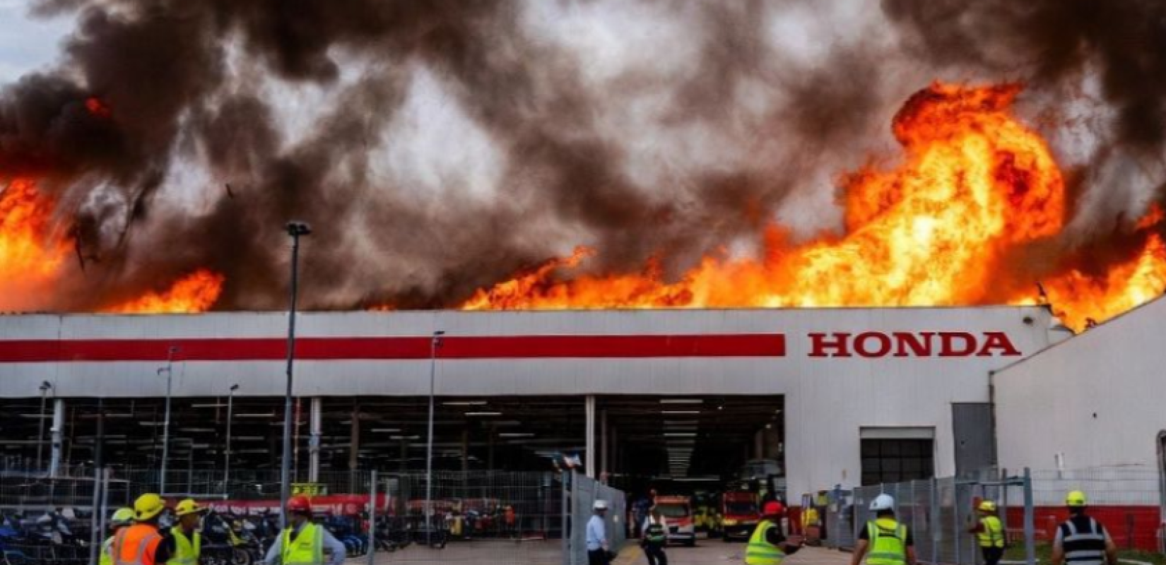 Στις φλόγες εργοστάσιο της Honda στη Βαρκελώνη - Απομακρύνθηκαν 150 εργαζόμενοι (βίντεο)
