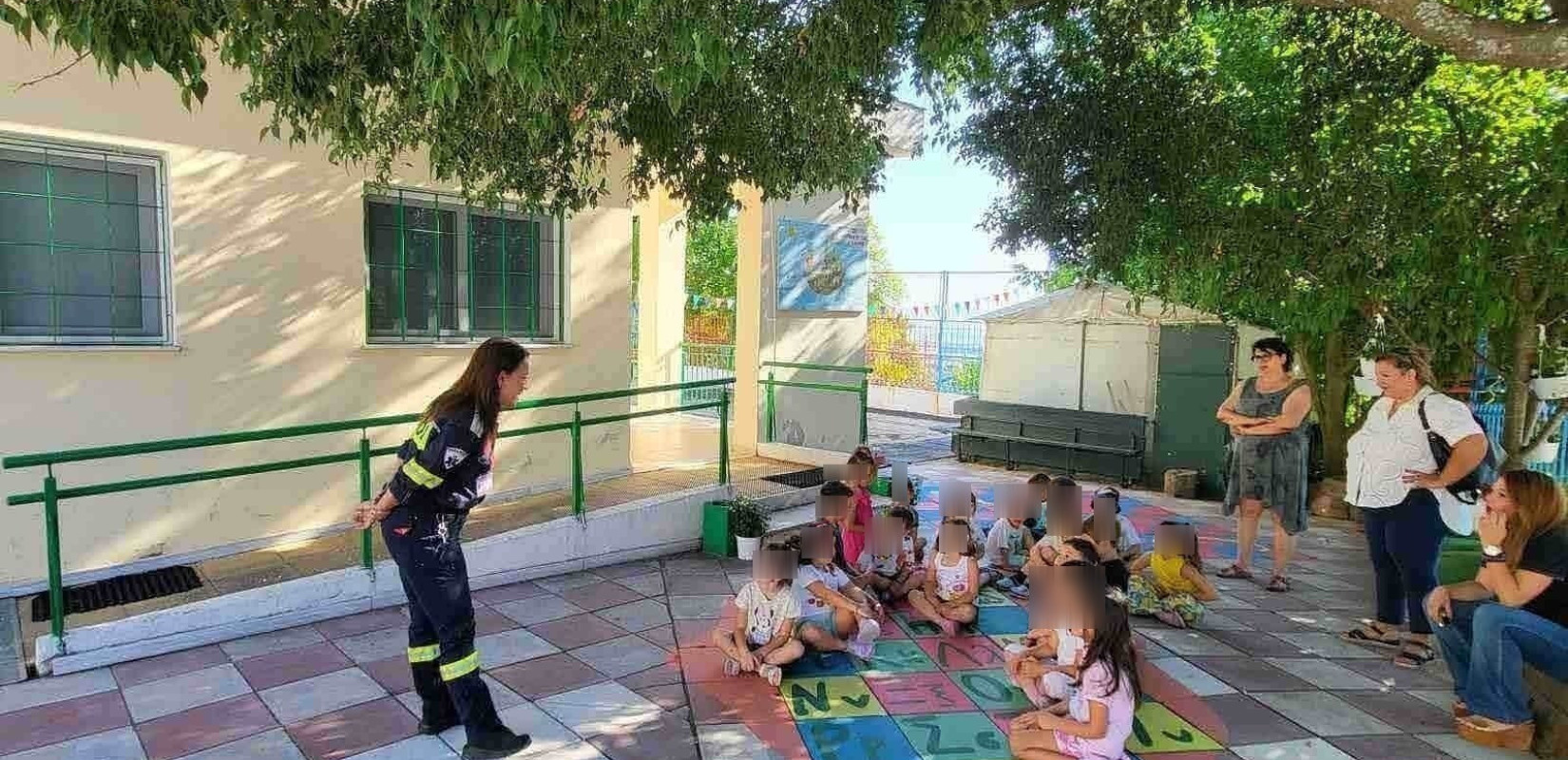 Ασκήσεις ετοιμότητας σε νηπιαγωγεία του Δ. Ωραιοκάστρου από την Πολιτική Προστασία