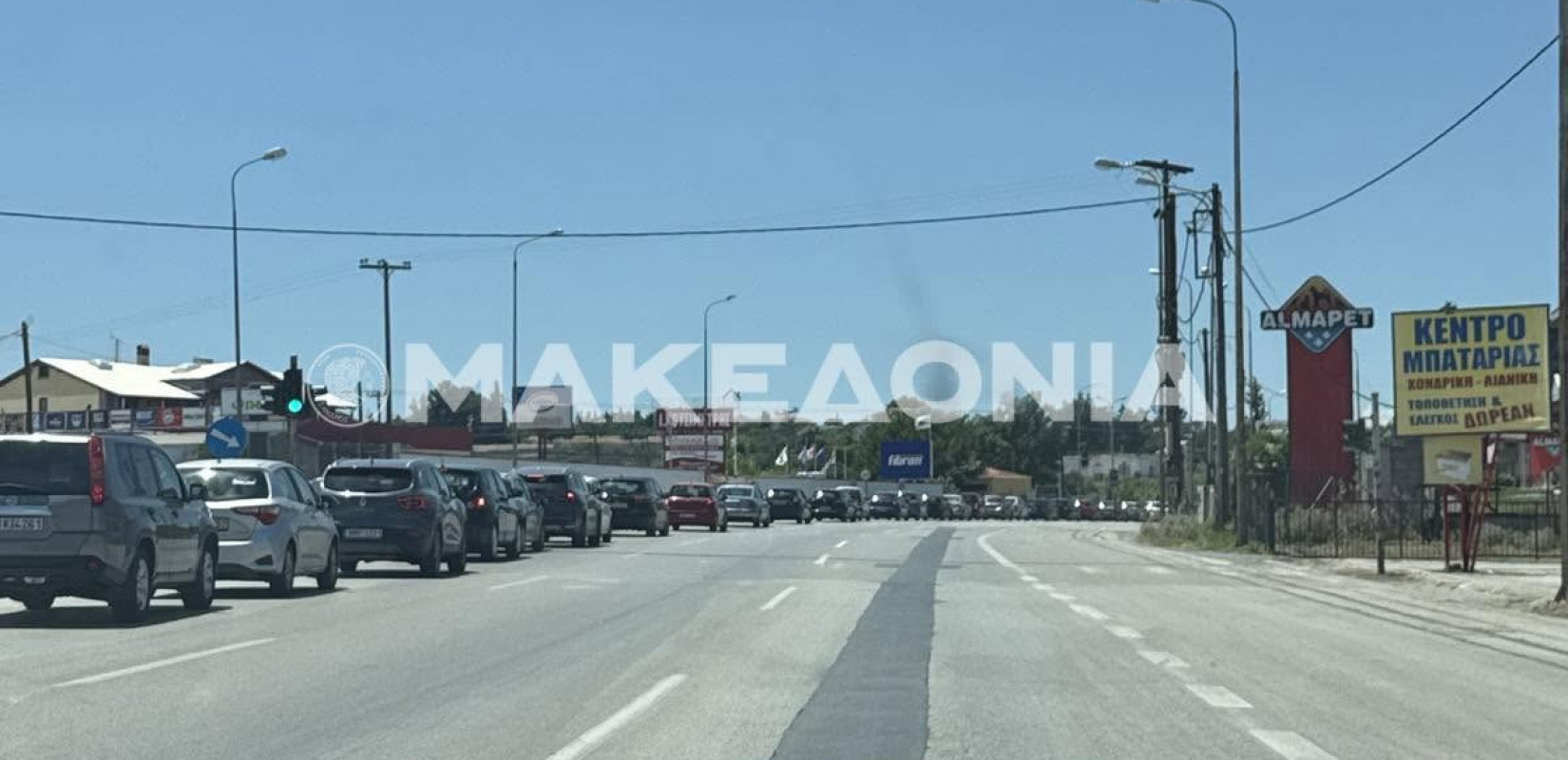 Θεσσαλονίκη: Κυκλοφοριακή συμφόρηση στον δρόμο για Χαλκιδική και Περαία - Τα προβληματικά σημεία