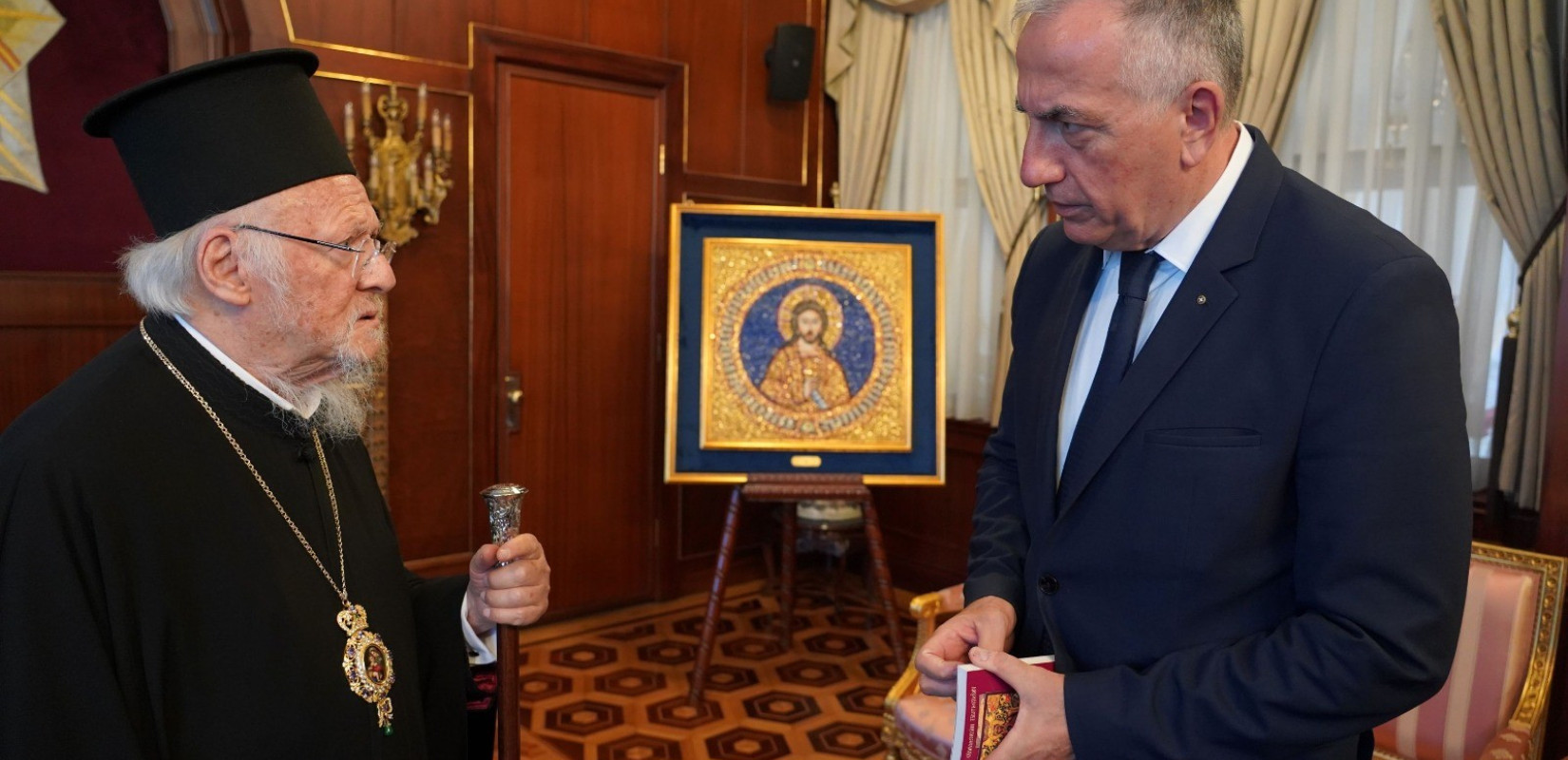 Συνάντηση Καλαφάτη - Βαρθολομαίου για την πρωτοβουλία ίδρυσης Ερευνητικού Ινστιτούτου Ηθικής Θεολογίας και Φιλοσοφίας στην Επιστήμη και την Τεχνολογία