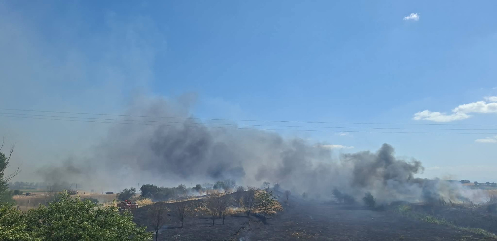 Θεσσαλονίκη: Φωτιά στα Κουφάλια - Bελτιωμένη η εικόνα - Μήνυμα του 112