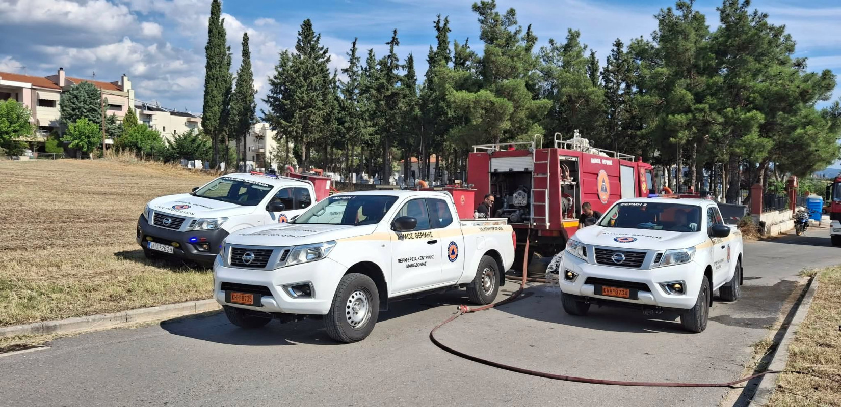 Δύο φωτιές μέσα σε λίγες ώρες στο Τριάδι της Θέρμης (βίντεο)
