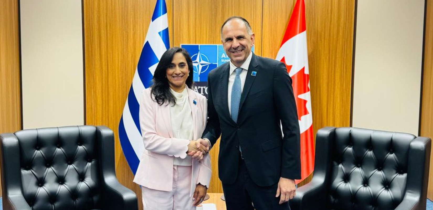 Συναντήσεις Γεραπετρίτη με τους ΥΠΕΞ Καναδά και Ισλανδίας στο ΝΑΤΟ