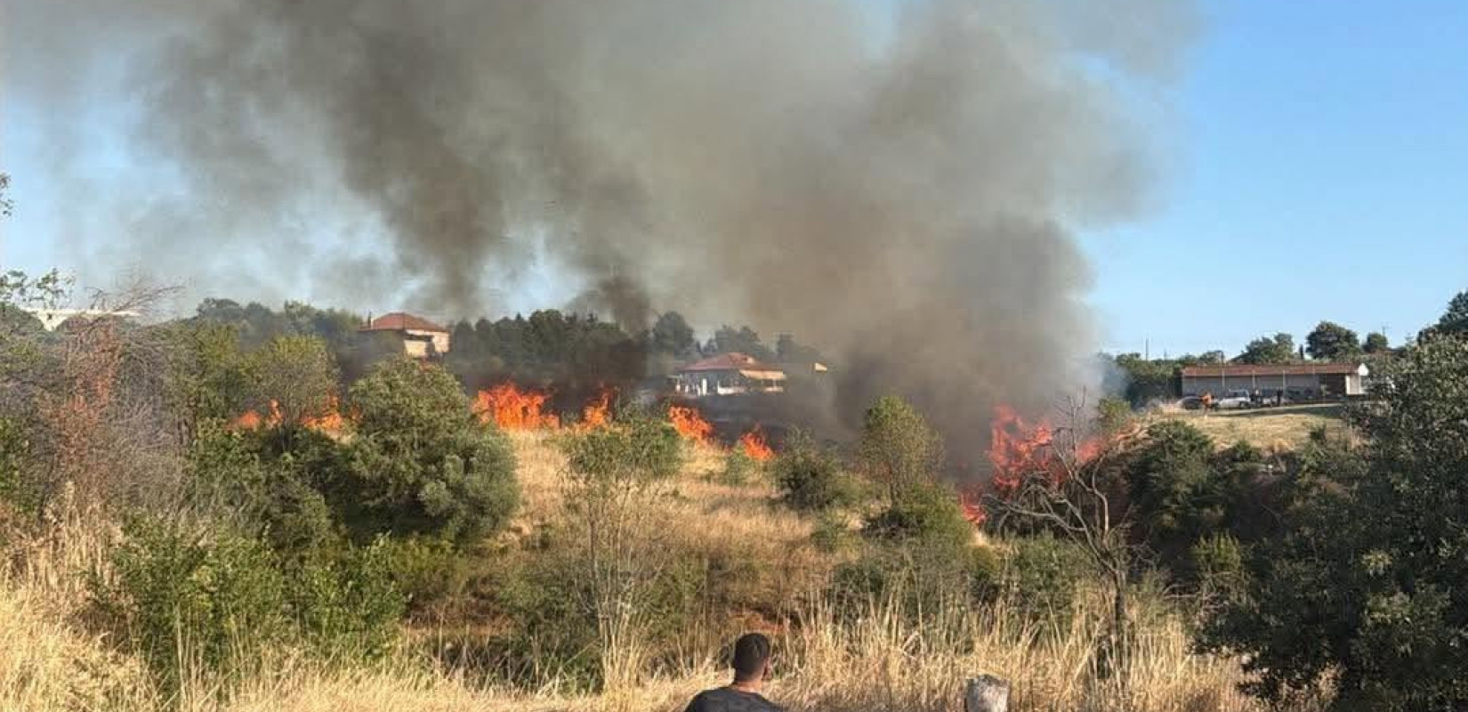 Θεσσαλονίκη: Φωτιά στα Κοιμητήρια Μηχανιώνας - Επιχειρούν και εναέρια (βίντεο)