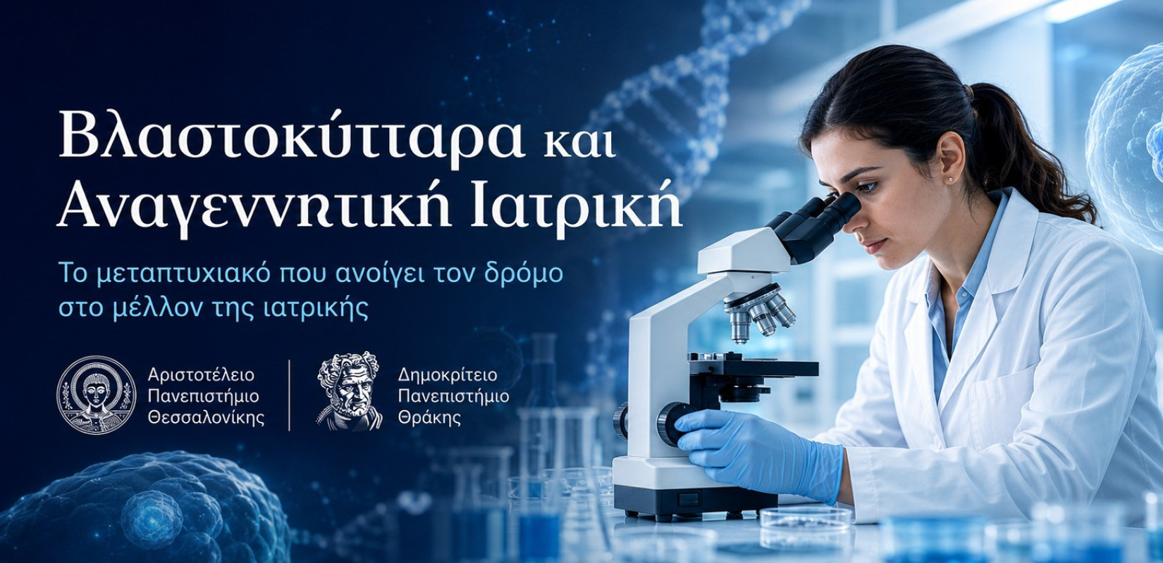 Βλαστοκύτταρα και Αναγεννητική Ιατρική: το μεταπτυχιακό που ανοίγει τον δρόμο στο μέλλον της ιατρικής