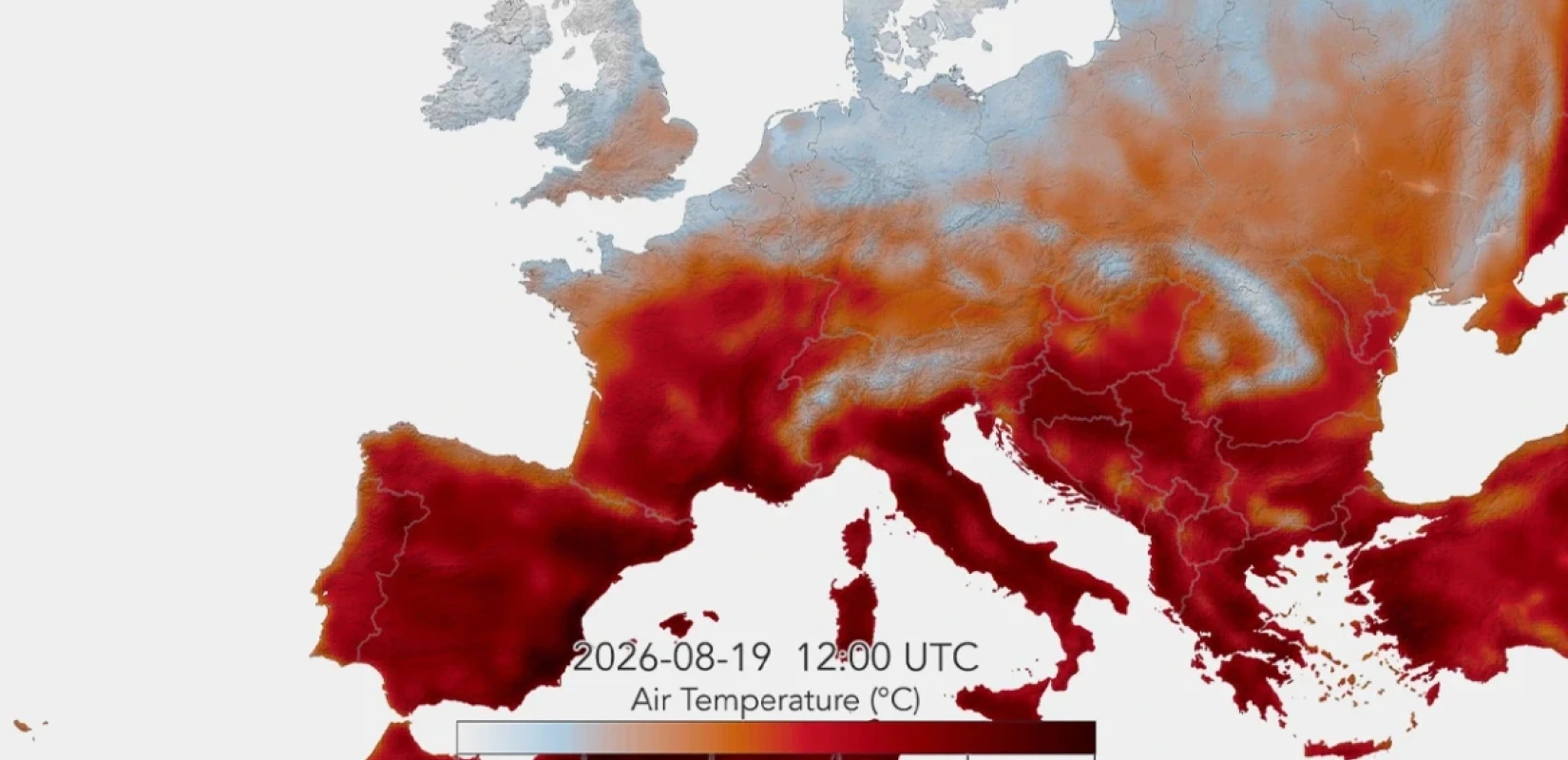 Εντυπωσιακό timelapse της NASA με τα αλλεπάλληλα κύματα καύσωνα που σάρωσαν φέτος την Ευρώπη (βίντεο)