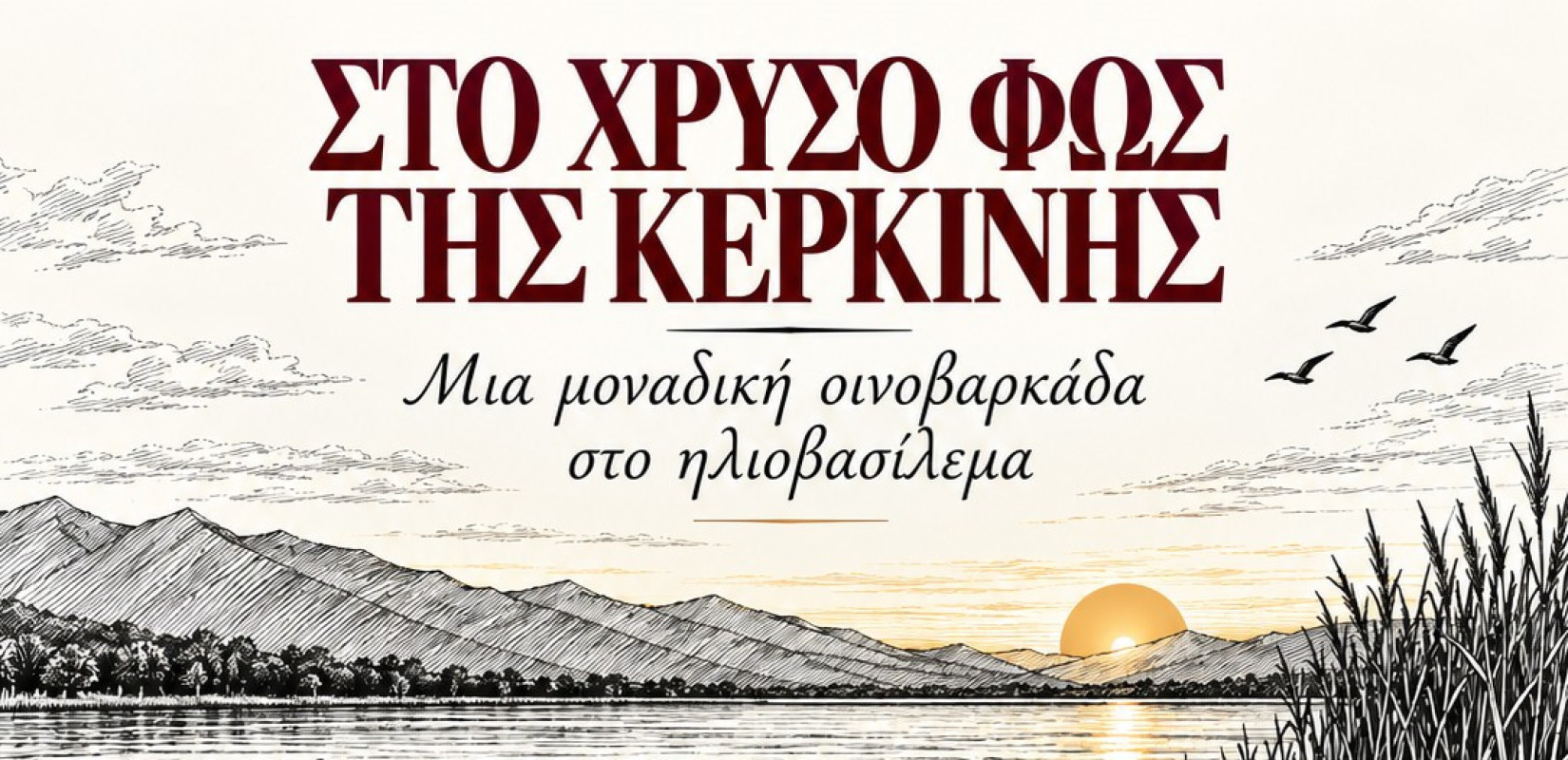 Οι Οινοβαρκάδες του Κτήματος τ' Αποστόλη επιστρέφουν στη λίμνη Κερκίνη την Κυριακή 13 Σεπτεμβρίου!