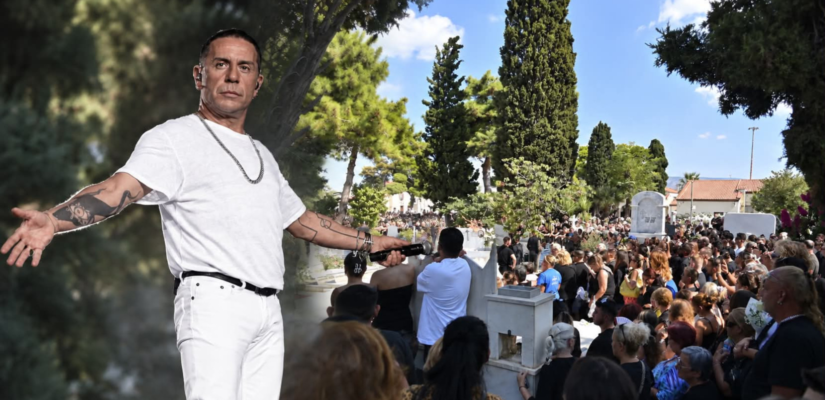 Στην τελευταία του κατοικία ο Γιώργος Μαζωνάκης - Με χειροκροτήματα και το «Φεύγω για μένα» το ύστατο χαίρε (βίντεο)
