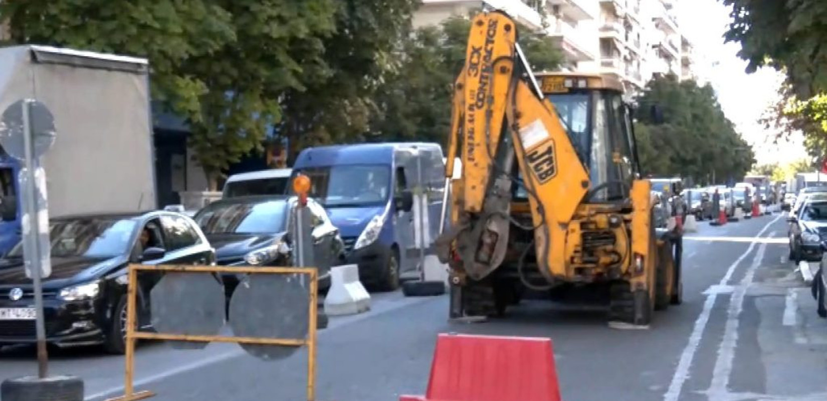 Θεσσαλονίκη: Μεγάλο μποτιλιάρισμα λόγω εργασιών στη Βασιλίσσης Όλγας
