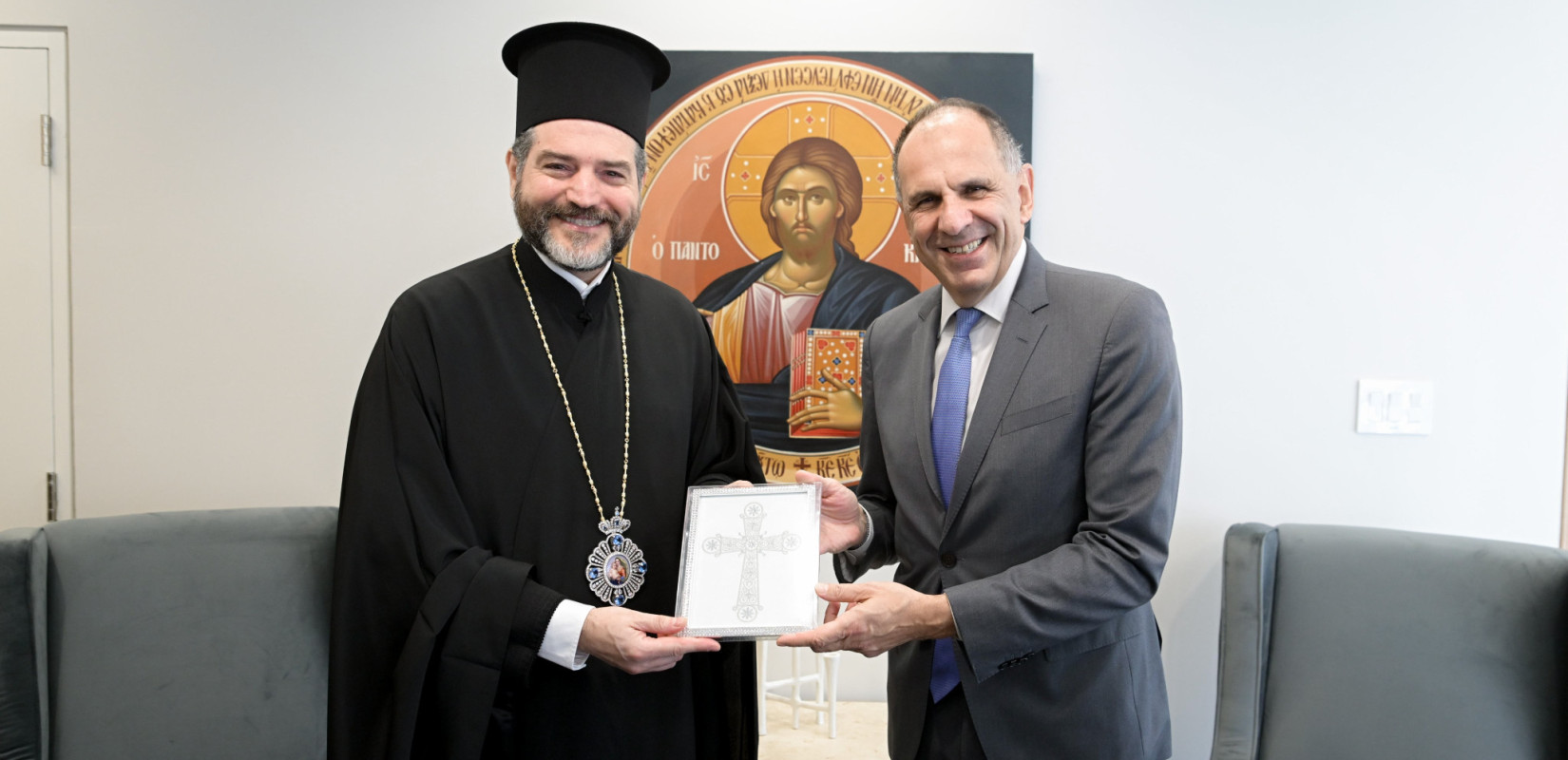 Συνάντηση Γ. Γεραπετρίτη με τον Αρχιεπίσκοπο Καναδά Απόστολο στο Τορόντο