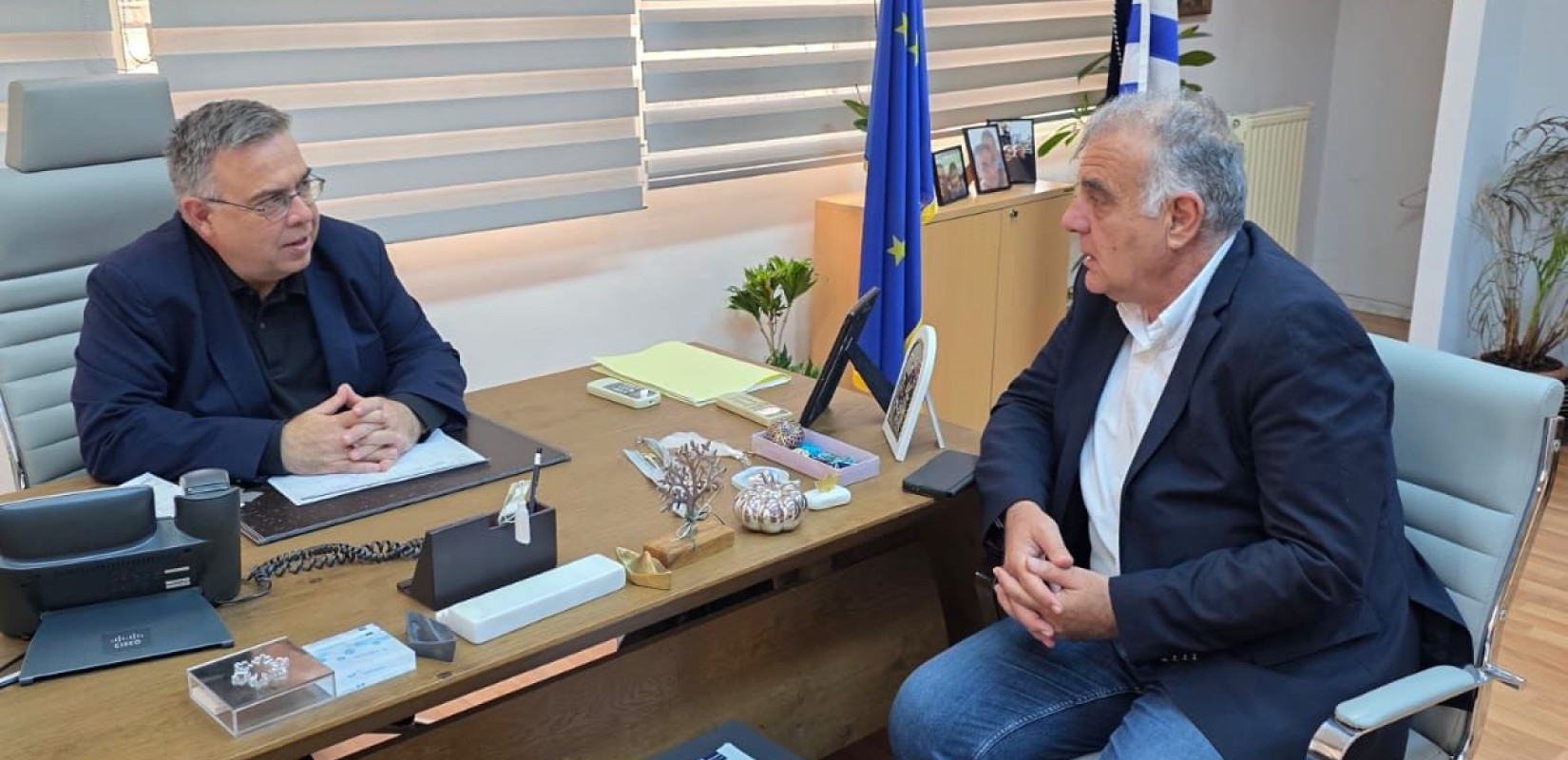 Θεσσαλονίκη: Θέματα νησιωτικότητας στη συνάντηση του Δ. Γαλαμάτη με τον δήμαρχο Σαμοθράκης
