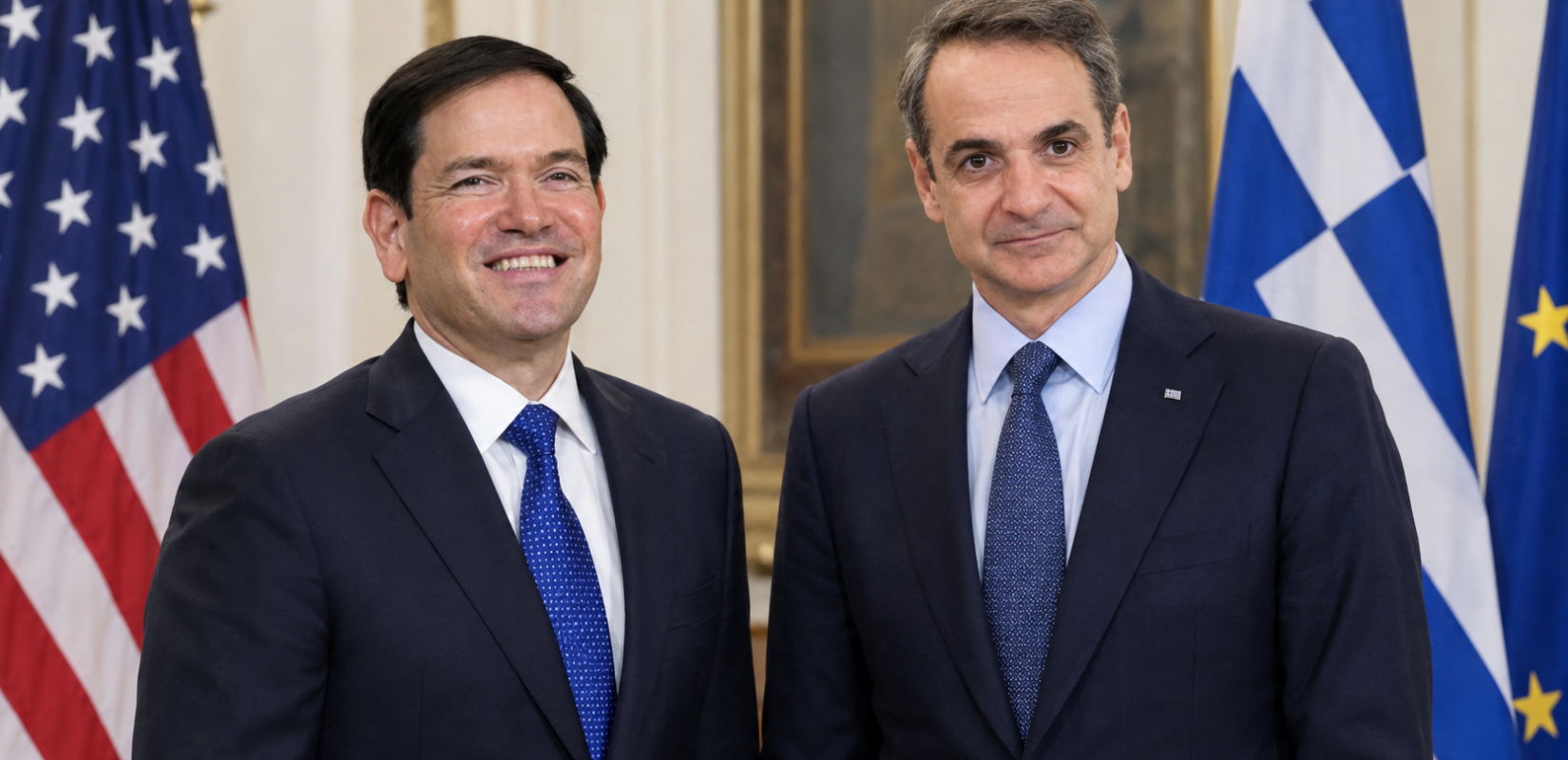 Αύριο το απόγευμα η συνάντηση Μητσοτάκη - Ρούμπιο στο Μέγαρο Μαξίμου