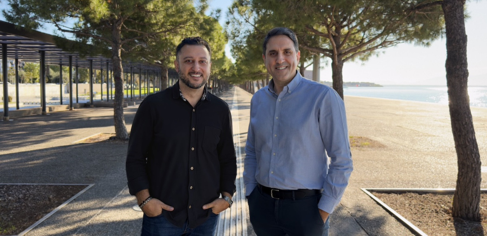 Οι συνιδρυτές του The Flywheel Venture Studio, Κώστας Φετφατσίδης (CEO) και Δημήτριος Κουρτέσης (COO) της Flywheel