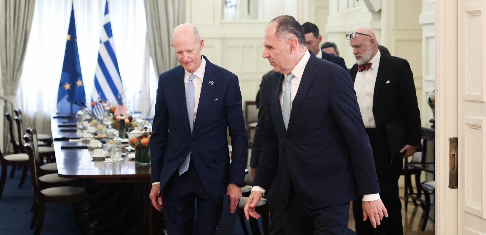 Συνάντηση Γεραπετρίτη με τον αμερικανό γερουσιαστή Ρικ Σκοτ