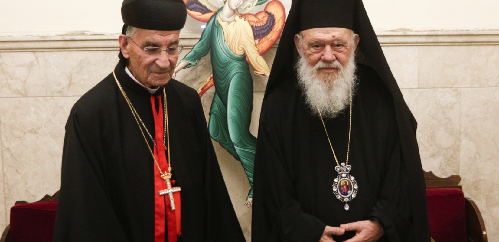 Επίσκεψη του Μαρωνίτη Πατριάρχη Αντιοχείας στον Αρχιεπίσκοπο Ιερώνυμο