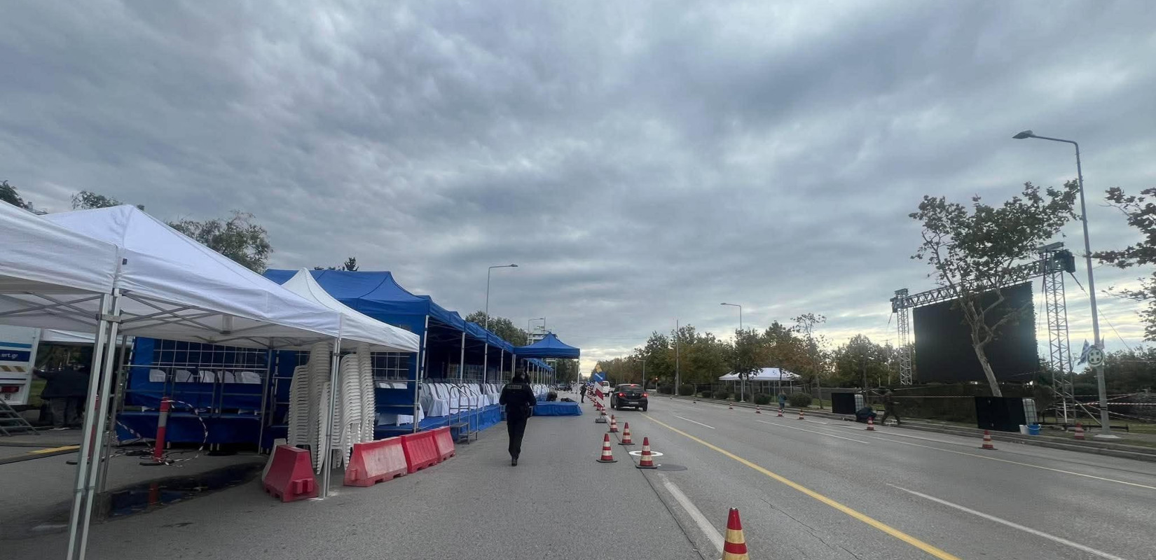 Θεσσαλονίκη: Στην τελική ευθεία οι προετοιμασίες για τη στρατιωτική παρέλαση - Με γιγαντοοθόνη η μετάδοση για το κοινό