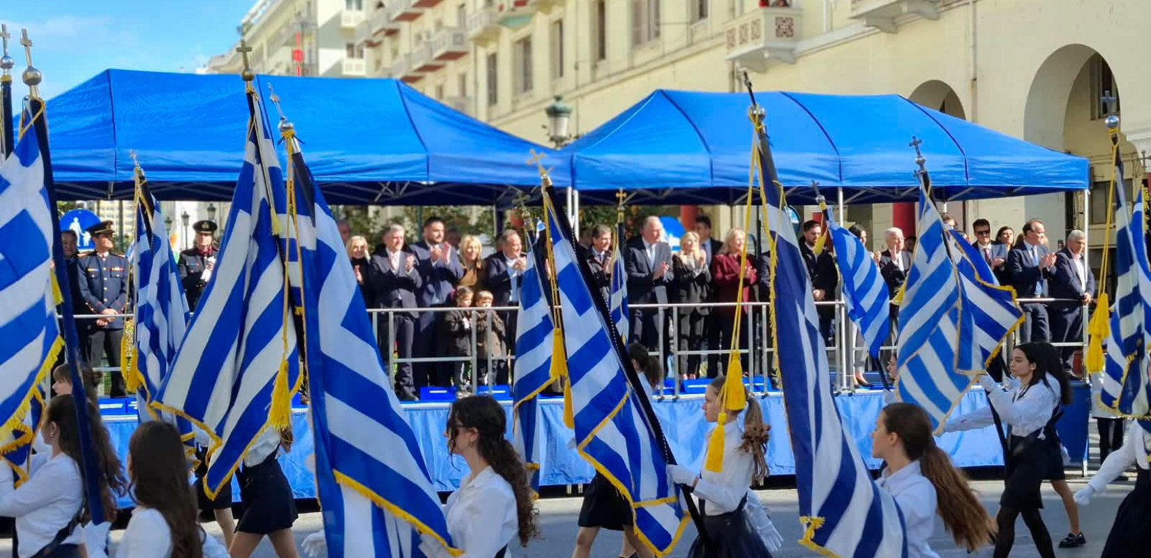 Δήλωση Αγγελούδη από τη μαθητική παρέλαση: «Μια ισχυρή Πατρίδα απαιτεί ισχυρά θεμέλια»