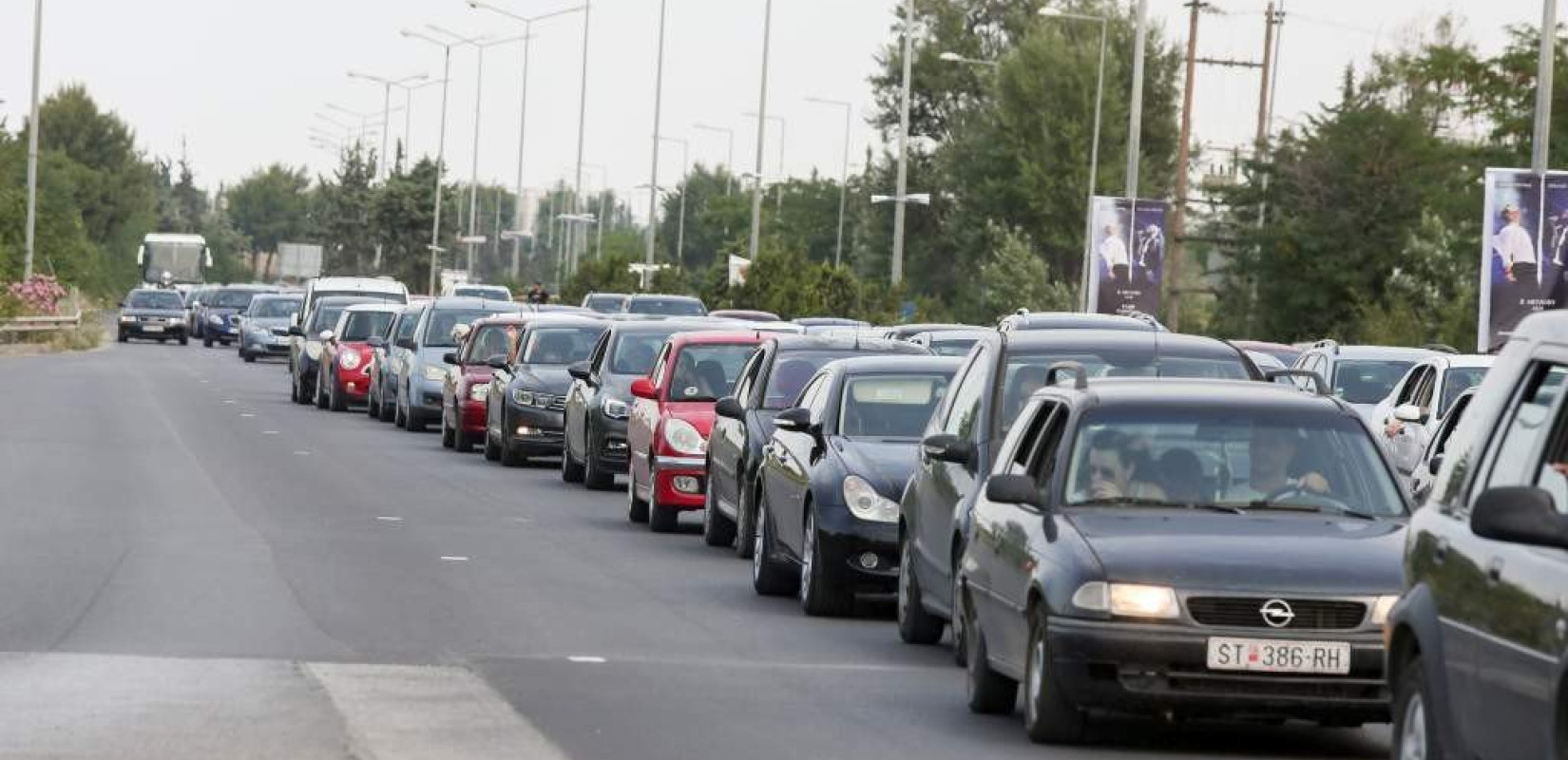 Σημειωτόν η κίνηση των οχημάτων προς Χαλκιδική