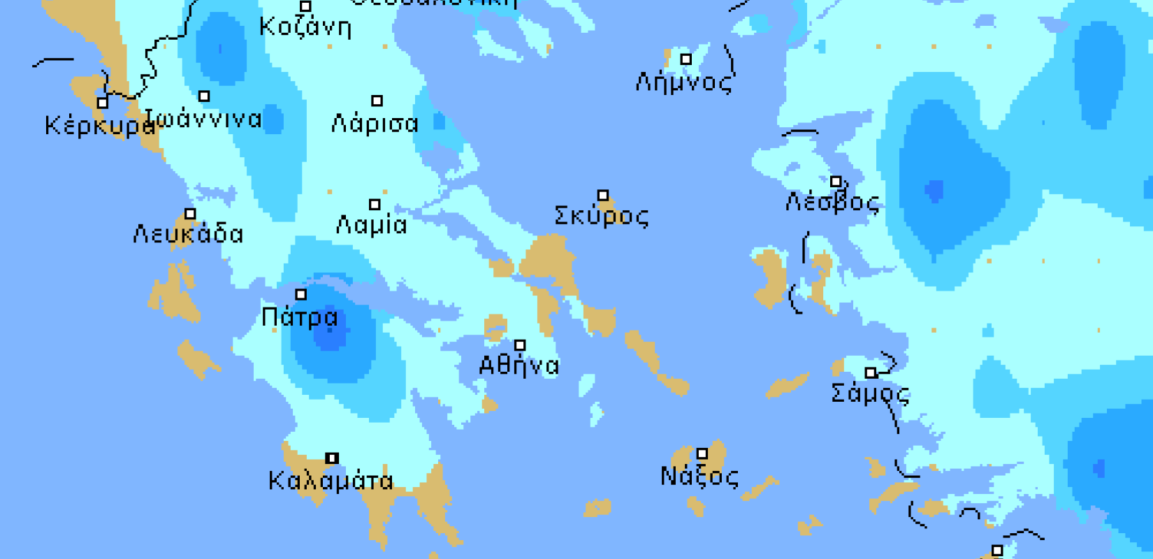 Ο καιρός της Τρίτης 11 Ιουνίου 2019