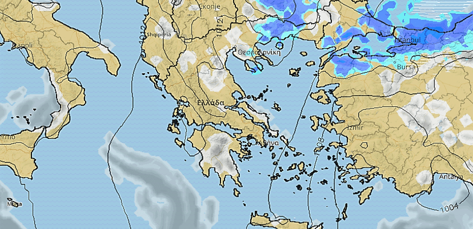 Ο καιρός της Τετάρτης 24 Ιουλίου 2019