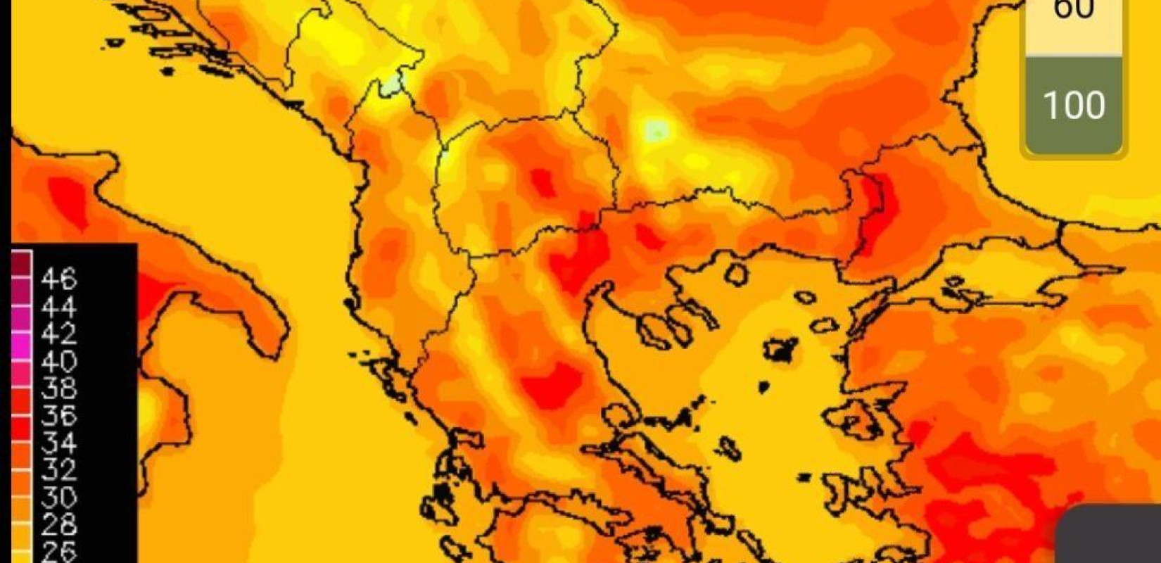 O καιρός της Πέμπτης 1 Αυγούστου 2019