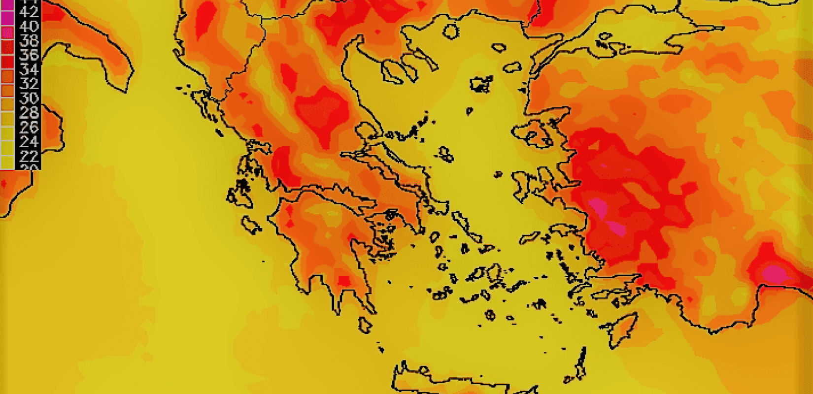 Ο καιρός για αύριο, Πέμπτη 8 Αυγούστου 2019 