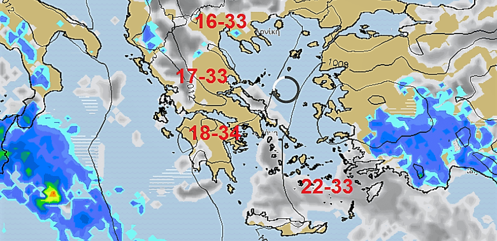 Ο καιρός της Πέμπτης, 5 Σεπτεμβρίου 2019