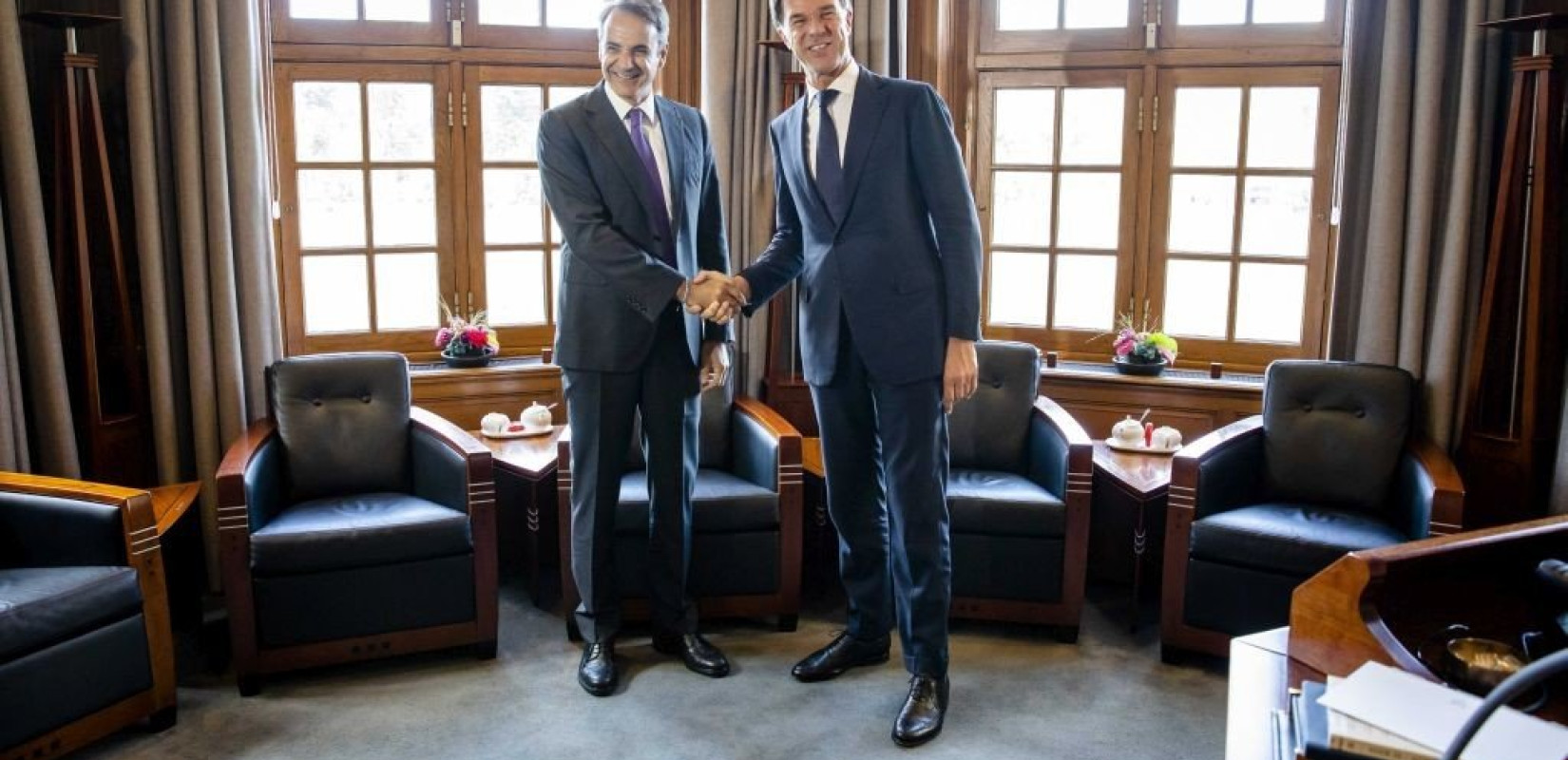 Μητσοτάκης- Ρούτε: Στο επίκεντρο της συνάντησης η εμβάθυνση της οικονομικής συνεργασίας